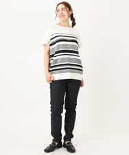 OLFIA05069 eur3(エウルキューブ) 【WEB先行販売】【大きいサイズ/接触冷感】フレンチスリーブサマーニット アイボリー(80)