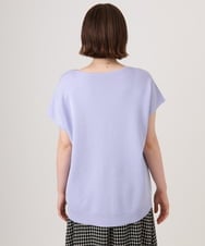 OLFID09079 eur3(エウルキューブ) 【大きいサイズ/接触冷感】サイドスリットサマーニット ラベンダー