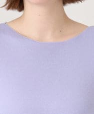 OLFID09079 eur3(エウルキューブ) 【大きいサイズ/接触冷感】サイドスリットサマーニット ラベンダー