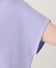 OLFID09079 eur3(エウルキューブ) 【大きいサイズ/接触冷感】サイドスリットサマーニット ラベンダー