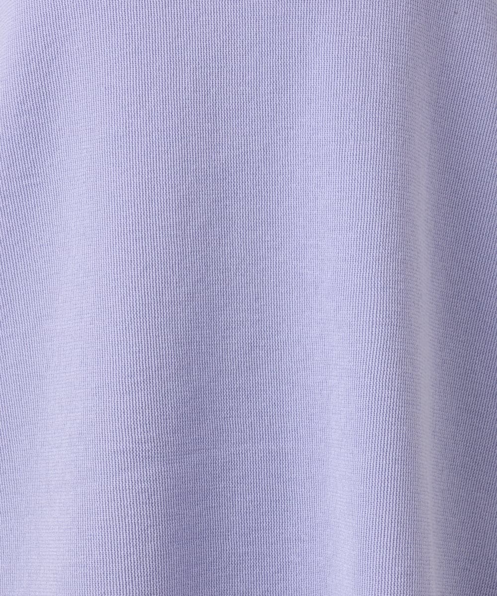 OLFID09079 eur3(エウルキューブ) 【大きいサイズ/接触冷感】サイドスリットサマーニット ラベンダー