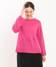 OLFKS07054 eur3(エウルキューブ) 【大きいサイズ】薄手柔らかショートニット ピンク(03)