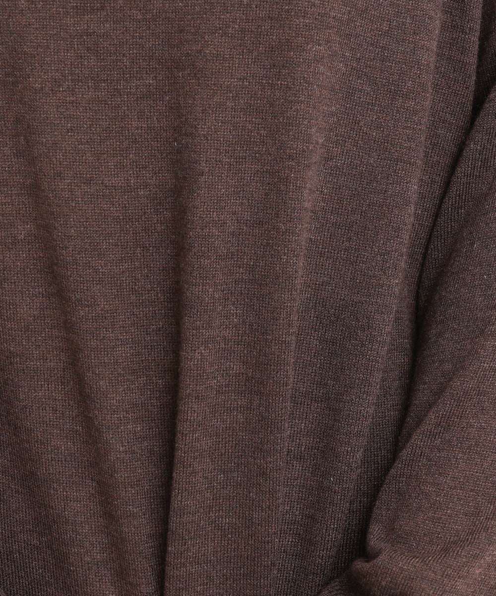 OLFKS07054 eur3(エウルキューブ) 【大きいサイズ】薄手柔らかショートニット ブラウン(87)