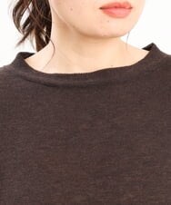 OLFKS07054 eur3(エウルキューブ) 【大きいサイズ】薄手柔らかショートニット ブラウン(87)