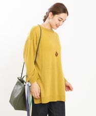 OLFKS08089 eur3(エウルキューブ) 【雑誌掲載】【大きいサイズ/11号サイズあり】薄手柔らかロングニット ライトイエロー(20)