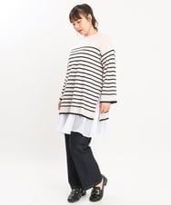 OLFKS08089 eur3(エウルキューブ) 【雑誌掲載】【大きいサイズ/11号サイズあり】薄手柔らかロングニット アイボリー(80)