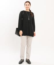 OLFKS08089 eur3(エウルキューブ) 【雑誌掲載】【大きいサイズ/11号サイズあり】薄手柔らかロングニット ブラック(94)