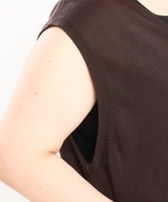 OLFKS21079 eur3(エウルキューブ) 【大きいサイズ】Vネックニットベスト ブラウン(87）