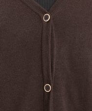 OLFKS21079 eur3(エウルキューブ) 【大きいサイズ】Vネックニットベスト ブラウン(87）