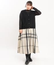 OLFKS21079 eur3(エウルキューブ) 【大きいサイズ】Vネックニットベスト ブラック(94)
