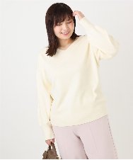 OLFLA03054 eur3(エウルキューブ) 【大きいサイズ/新色追加】Vネックパフスリーブニット アイボリー(80)