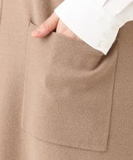 OLFLA06089 eur3(エウルキューブ) 【大きいサイズ】Vネックロングニットベスト グレージュ(89)