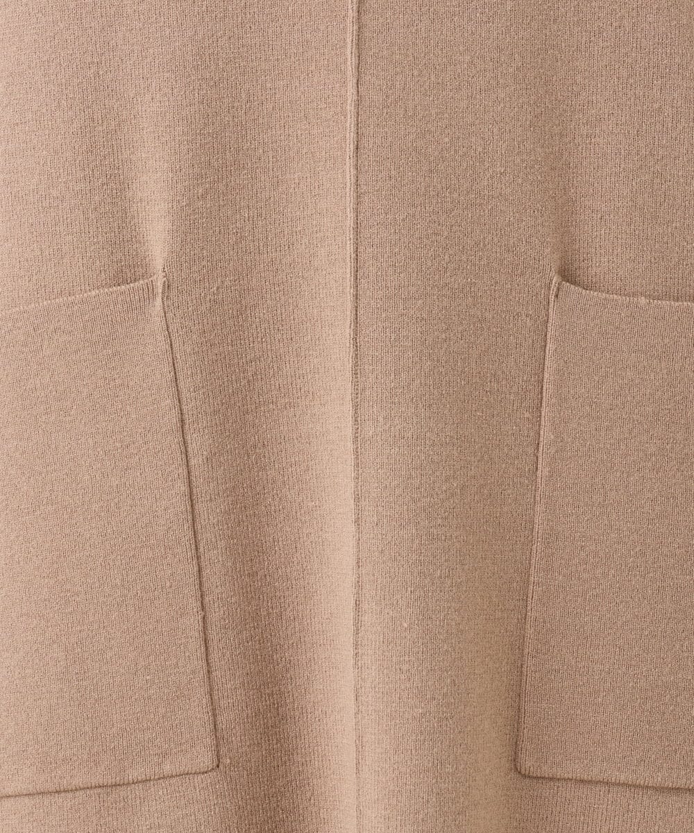 OLFLA06089 eur3(エウルキューブ) 【大きいサイズ】Vネックロングニットベスト グレージュ(89)
