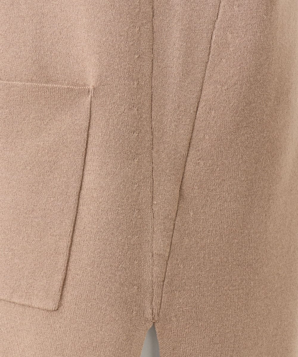 OLFLA06089 eur3(エウルキューブ) 【大きいサイズ】Vネックロングニットベスト グレージュ(89)