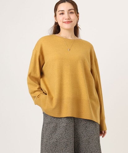 OLFLA07079 eur3 【大きいサイズ】ボクシーシルエットニット