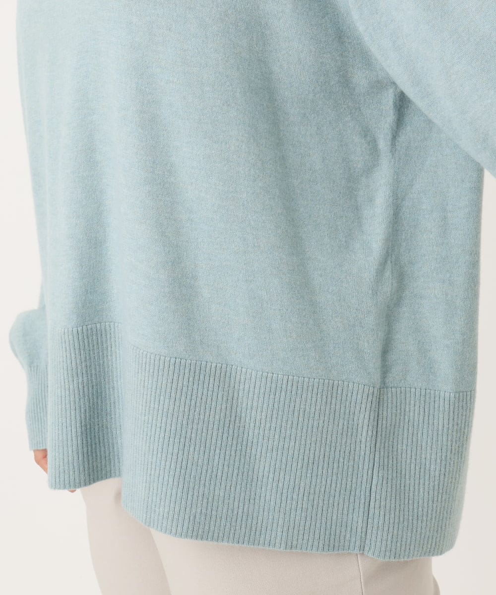 OLFLA07079 eur3(エウルキューブ) 【大きいサイズ】ボクシーシルエットニット ライトグリーン(30)