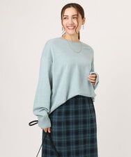 OLFLA07079 eur3(エウルキューブ) 【大きいサイズ】ボクシーシルエットニット ライトグリーン(30)