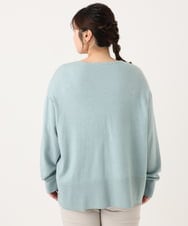 OLFLA07079 eur3(エウルキューブ) 【大きいサイズ】ボクシーシルエットニット ライトグリーン(30)