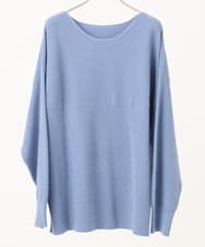 OLFLD01054 eur3(エウルキューブ) 【野呂佳代さん着用/大きいサイズ】ドロップショルダーニット ライトブルー