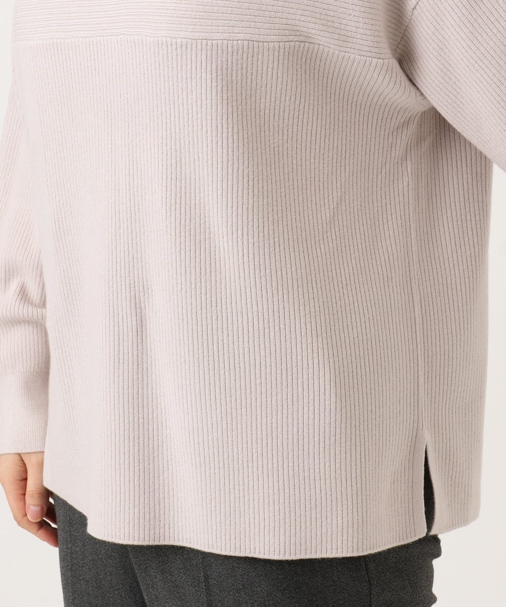 OLFLD01054 eur3(エウルキューブ) 【野呂佳代さん着用/大きいサイズ】ドロップショルダーニット グレージュ