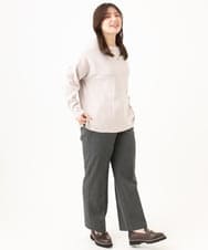 OLFLD01054 eur3(エウルキューブ) 【野呂佳代さん着用/大きいサイズ】ドロップショルダーニット グレージュ