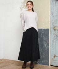 OLFLD01054 eur3(エウルキューブ) 【野呂佳代さん着用/大きいサイズ】ドロップショルダーニット グレージュ