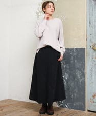 OLFLD01054 eur3(エウルキューブ) 【野呂佳代さん着用/大きいサイズ】ドロップショルダーニット グレージュ