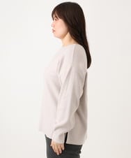 OLFLD01054 eur3(エウルキューブ) 【野呂佳代さん着用/大きいサイズ】ドロップショルダーニット グレージュ