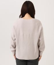 OLFLD01054 eur3(エウルキューブ) 【野呂佳代さん着用/大きいサイズ】ドロップショルダーニット グレージュ