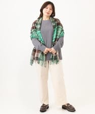 OLFLD01054 eur3(エウルキューブ) 【野呂佳代さん着用/大きいサイズ】ドロップショルダーニット ダークグレー