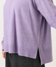 OLFLD07079 eur3(エウルキューブ) 【WEB先行販売】【大きいサイズ】バイカラーレイヤード風ニット ラベンダー