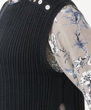 OLFLD08089 eur3(エウルキューブ) 【WEB先行販売】【大きいサイズ】リブニットベスト ネイビー