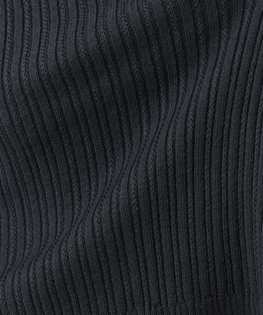 OLFLD08089 eur3(エウルキューブ) 【WEB先行販売】【大きいサイズ】リブニットベスト ネイビー