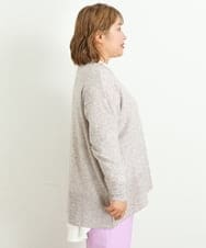 OLFLP07070 eur3(エウルキューブ) 【雑誌掲載】【大きいサイズ】メランジ調フレアニット ピンク(01)