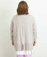 OLFLP07070 eur3(エウルキューブ) 【雑誌掲載】【大きいサイズ】メランジ調フレアニット ピンク(01)