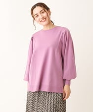 OLFLS09079 eur3(エウルキューブ) 【大きいサイズ/11号サイズあり】洗える袖タックニット ピンク(03)