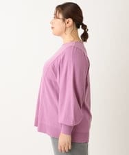 OLFLS09079 eur3(エウルキューブ) 【大きいサイズ/11号サイズあり】洗える袖タックニット ピンク(03)