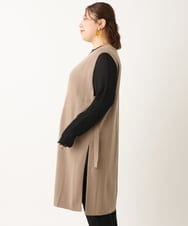 OLFLS10089 eur3(エウルキューブ) 【大きいサイズ/11号サイズあり】ニットロングベスト モカ(84)