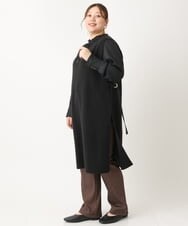 OLFLS10089 eur3(エウルキューブ) 【大きいサイズ/11号サイズあり】ニットロングベスト ブラック(94)
