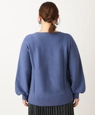 OLFLS24079 eur3(エウルキューブ) 【大きいサイズ/11号サイズあり】パフスリーブラメニット ブルー(55)