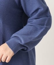 OLFLS24079 eur3(エウルキューブ) 【大きいサイズ/11号サイズあり】パフスリーブラメニット ブルー(55)
