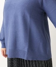 OLFLS24079 eur3(エウルキューブ) 【大きいサイズ/11号サイズあり】パフスリーブラメニット ブルー(55)