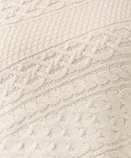 OLFLV05089 eur3(エウルキューブ) 【大きいサイズ】ケーブルポンチョ アイボリー(80)