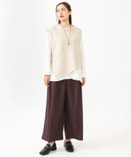 OLFLV05089 eur3(エウルキューブ) 【大きいサイズ】ケーブルポンチョ アイボリー(80)