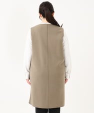 OLFLV22089 eur3(エウルキューブ) 【大きいサイズ】ロングニットベスト モカ(84)