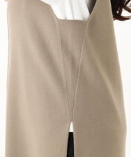 OLFLV22089 eur3(エウルキューブ) 【大きいサイズ】ロングニットベスト モカ(84)
