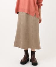 OLHAA06099 eur3(エウルキューブ) 【大きいサイズ/a.v.v×eur3】フェイクスエードタイトスカート モカ(84)