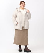 OLHAA06099 eur3(エウルキューブ) 【大きいサイズ/a.v.v×eur3】フェイクスエードタイトスカート モカ(84)