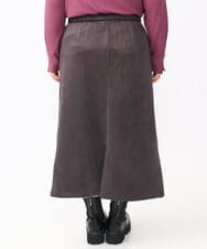 OLHAA06099 eur3(エウルキューブ) 【大きいサイズ/a.v.v×eur3】フェイクスエードタイトスカート ダークグレー(93)