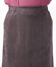 OLHAA06099 eur3(エウルキューブ) 【大きいサイズ/a.v.v×eur3】フェイクスエードタイトスカート ダークグレー(93)